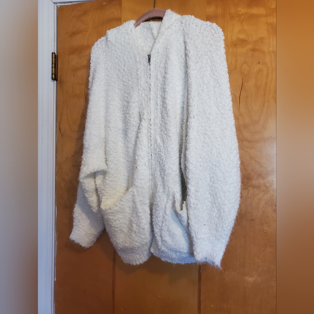 Peach Love California White Sherpa Jacket Small